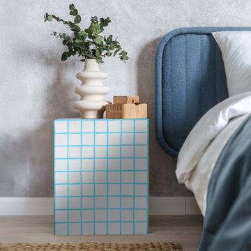 Callista 18" Modern Bohemian Ceramic Tiled Rectangle End Table - JONATHAN Y